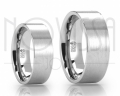 F5084 - ALIANÇAS DE PRATA 950, COM ACABAMENTO FOSCO