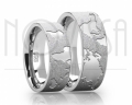 F5377 - ALIANÇAS DE PRATA 950, ACABAMENTO ALTO BRILHO E DIAMANTADO