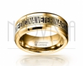 MEDICINA VETERINÁRIA ANEL DE FORMATURA MAGNETIZADO A OURO 18K COM INLAY DE FIBRA