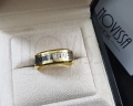 MEDICINA VETERINÁRIA ANEL DE FORMATURA MAGNETIZADO A OURO 18K COM INLAY DE FIBRA